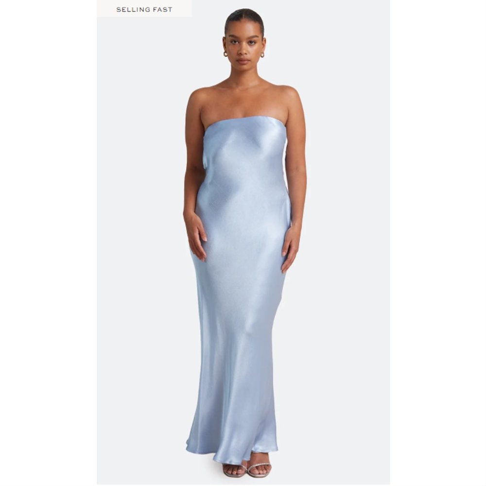 Like New Bec + Bridge Moon Dance Strapless Dress - Size US8, Sky Blue
